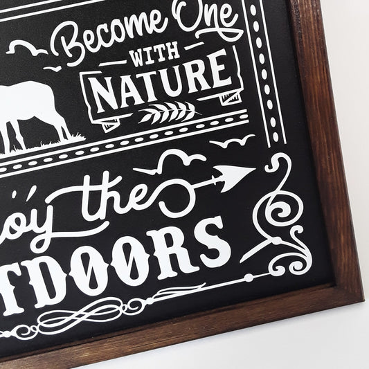 Cabin Rules Hüttenregeln Schild Dekotafel Detailfoto