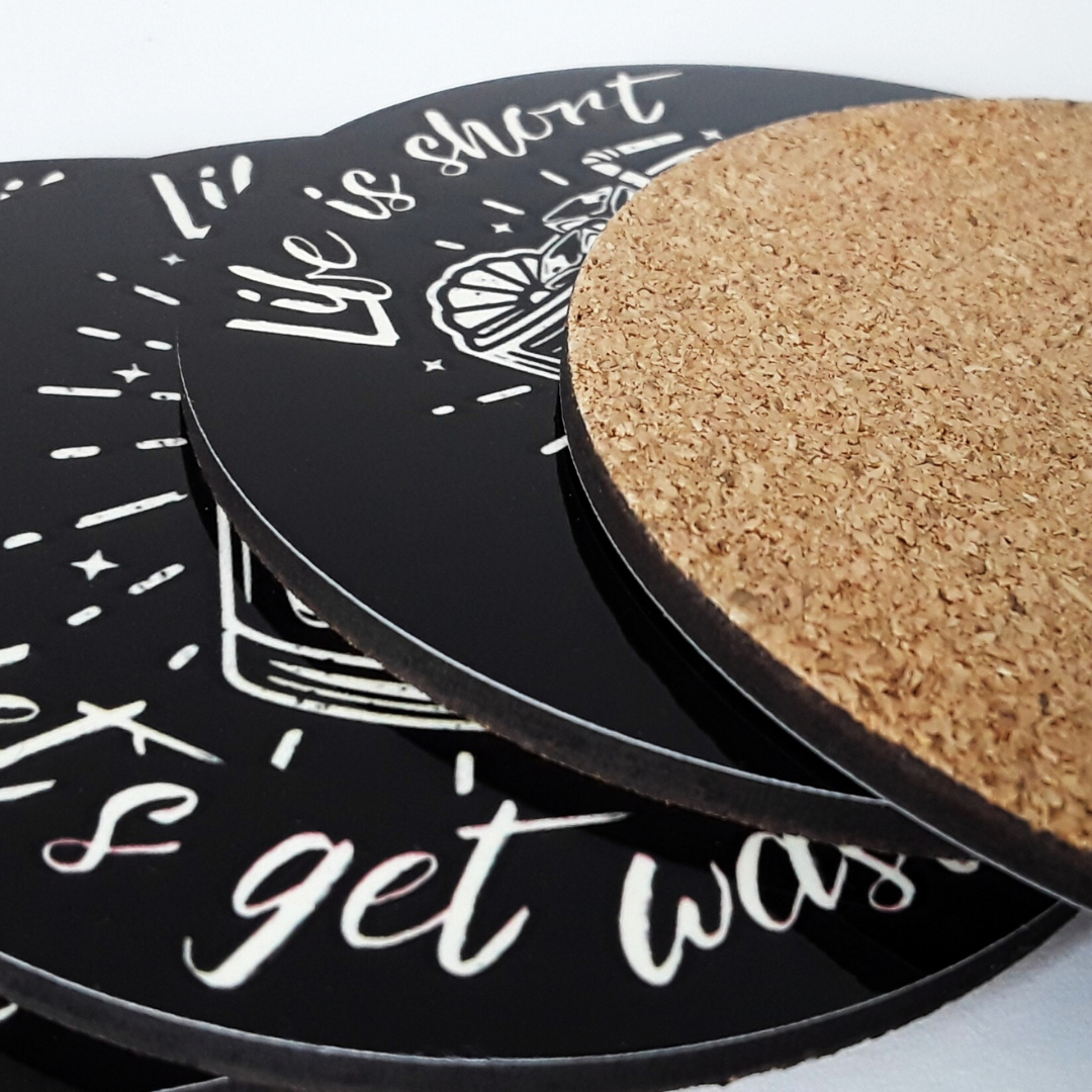 Untersetzer Let`s get wasted Detailfoto Unterseite