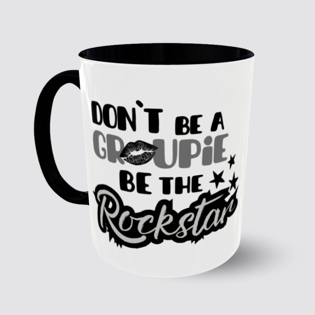 Tasse Don`t be a groupie Henkel links Produktabbildung
