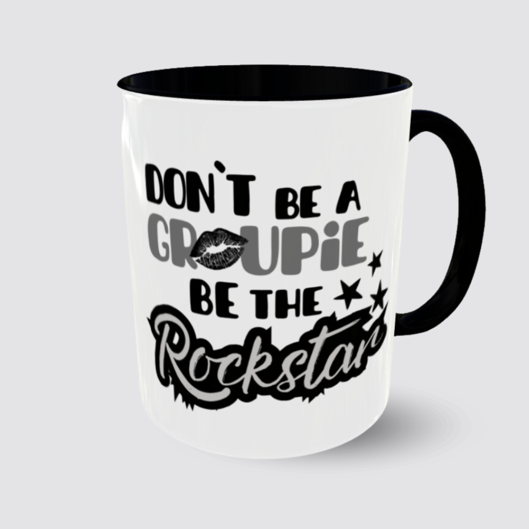 Tasse Don`t be a groupie Henkel rechts Produktabbildung