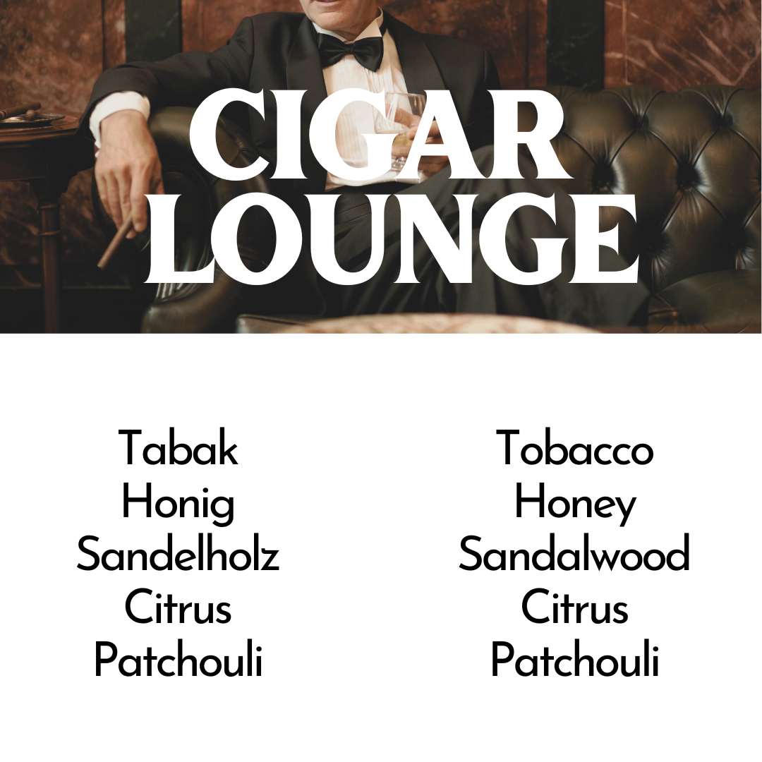Duftbeschreibung Cigar Lounge Duftkerze für Männer