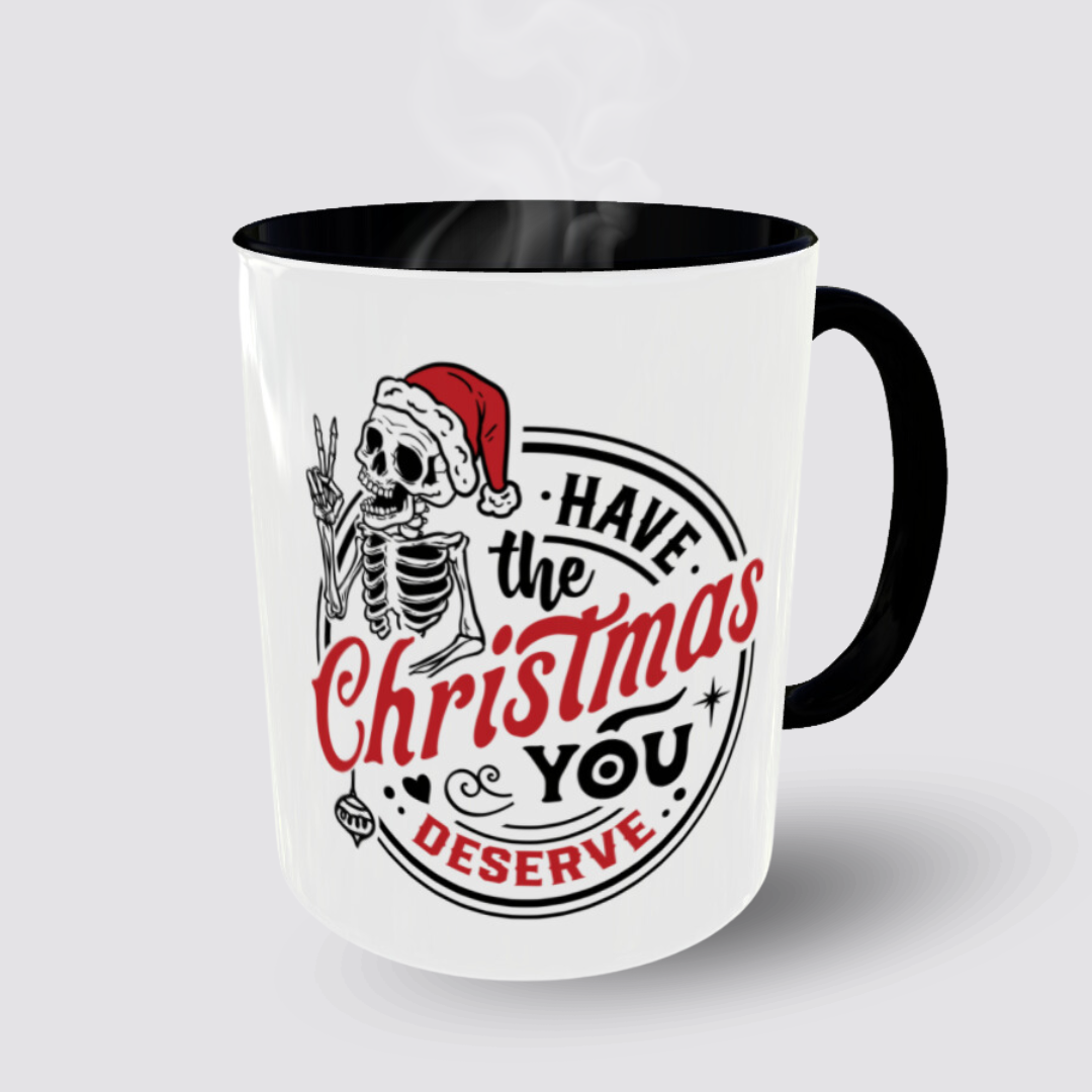 Tasse Have the Christmas you deserve Henkel rechts Produktfoto