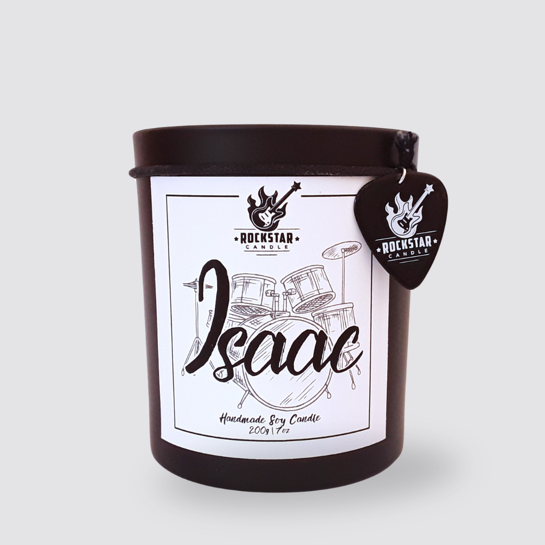 Personalisierte Kerze Schlagzeuger Drummer mit Name