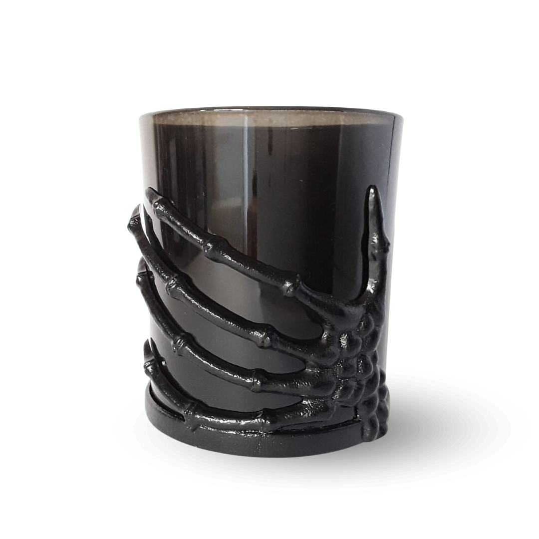 Kerzenhalter Skeletthand stehend von vorne