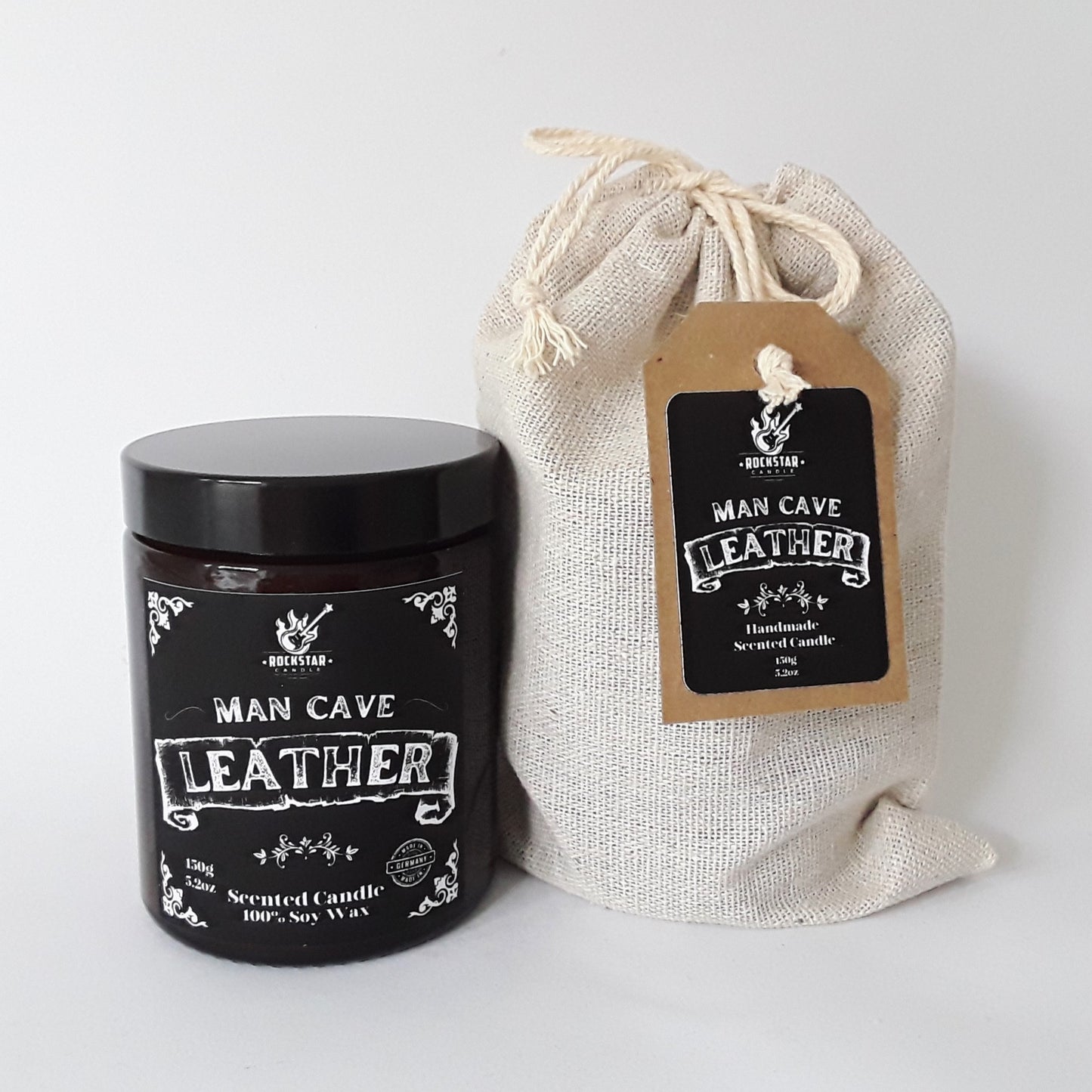 Kerze Leather mit Verpackung