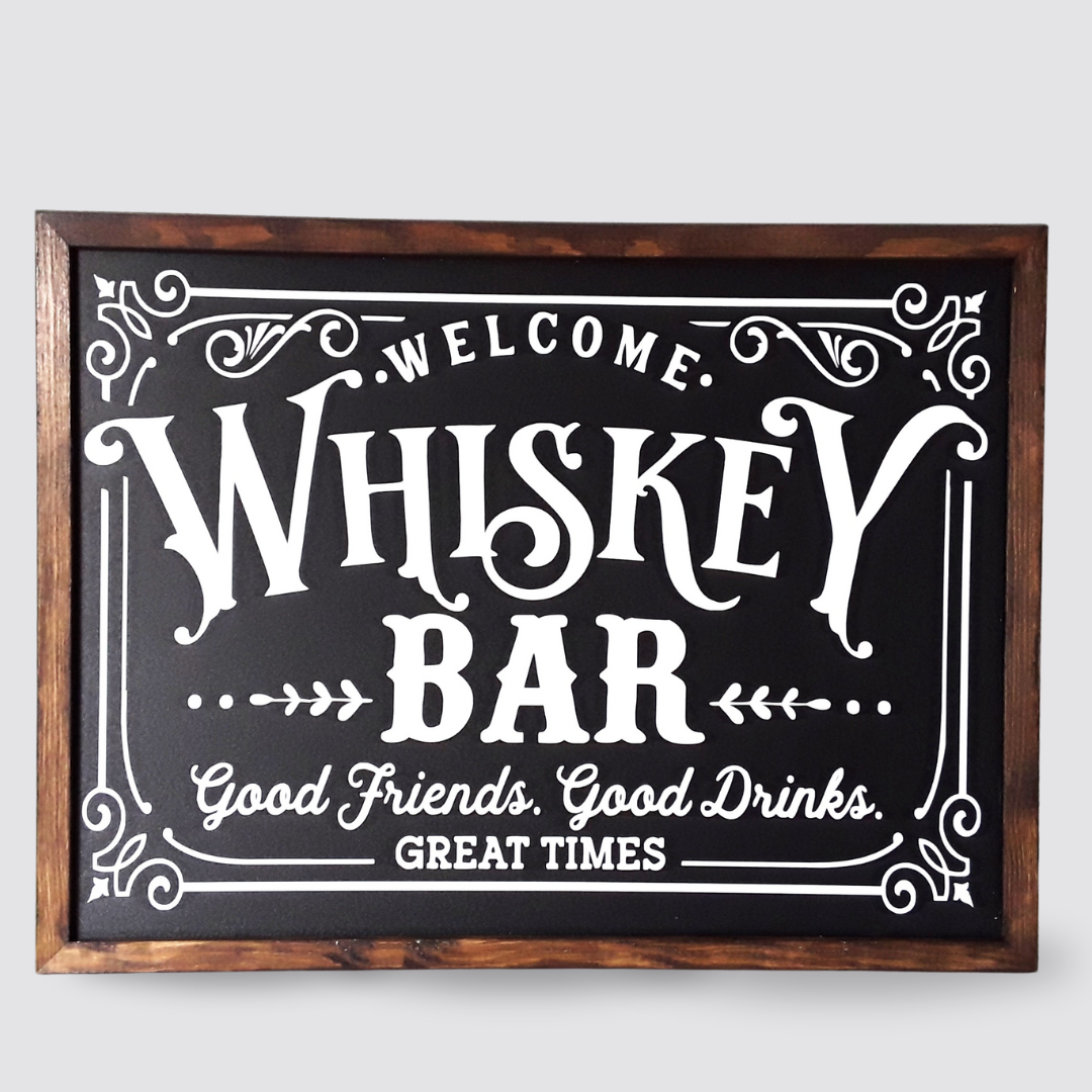 WHISKEY BAR Dekoschild Männerhöhle Dekoration