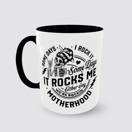 Tasse Rockin` Motherhood Henkel links