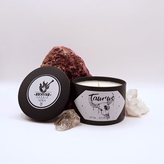 Kerze Stier Produktfoto mit Deko