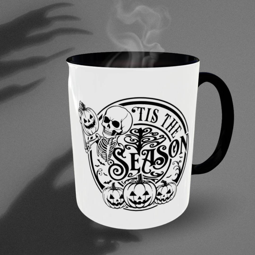 Tasse Halloween Season mit Hintergrund