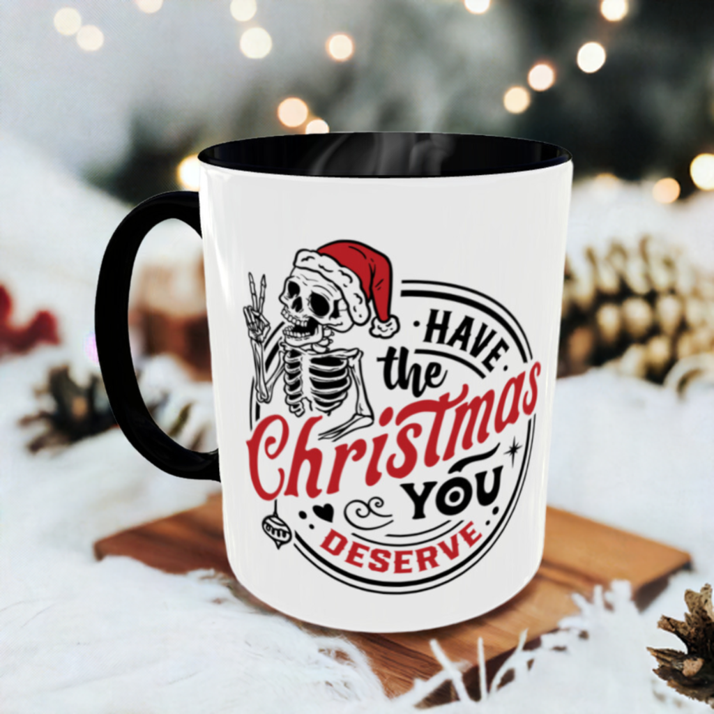 Tasse Have the Christmas you deserve mit Deko