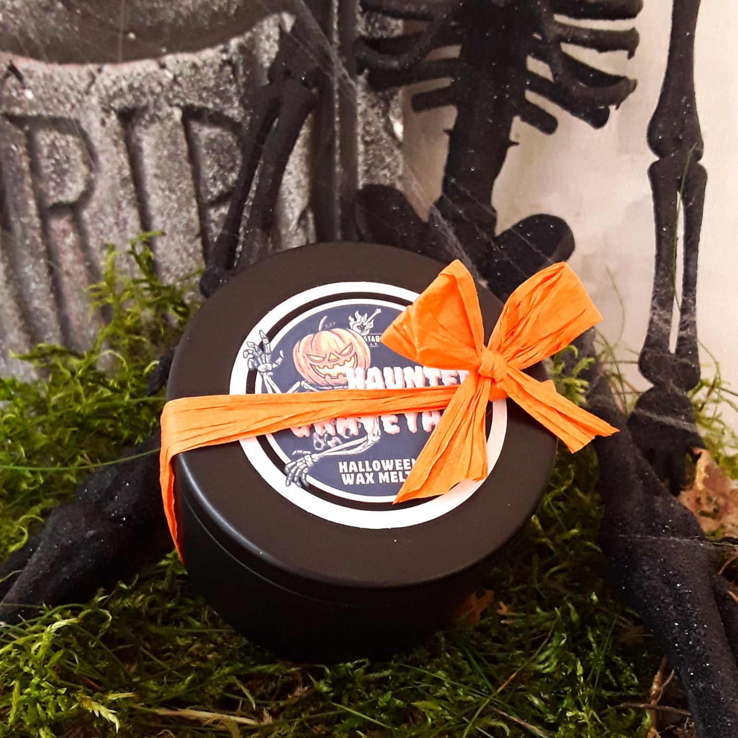 Haunted Graveyard Wax Melts Verpackung mit Schleife