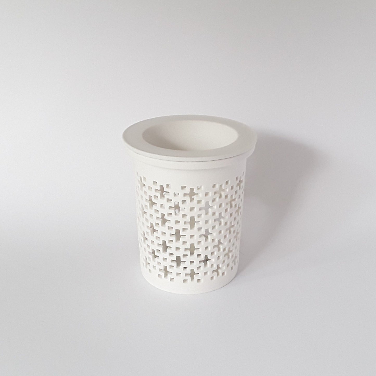 duftlampe keramik weiß von oben
