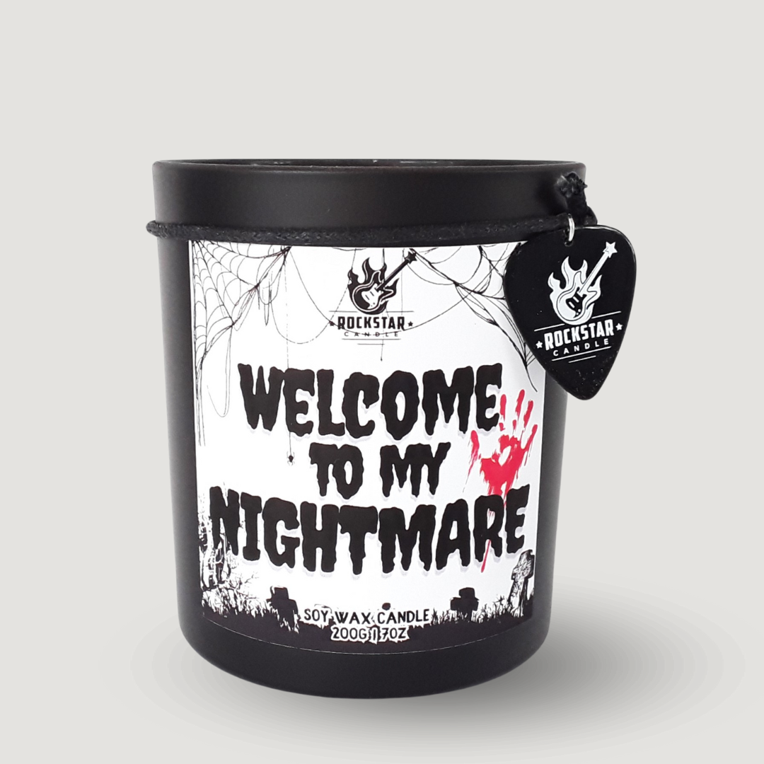 Kerze Welcome to my nightmare Produktfoto