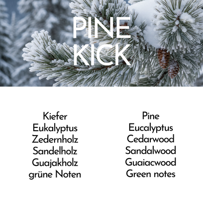 Duftbeschreibung Pine Kick Geschenkset Duftlampe und Duftwachs