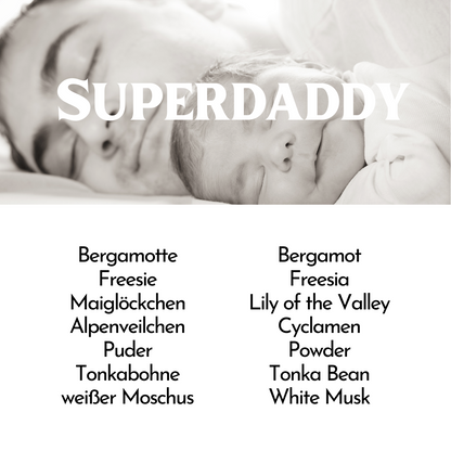 Man Cave SUPERDADDY Babypuder Duftkerze für Männer