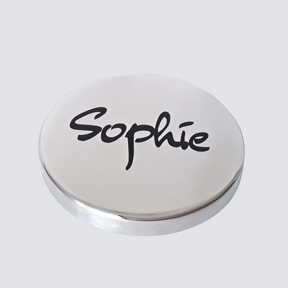 Deckel für Kerzenglas personalisiert silber