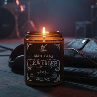 Man Cave LEATHER Men`s Scented Candle