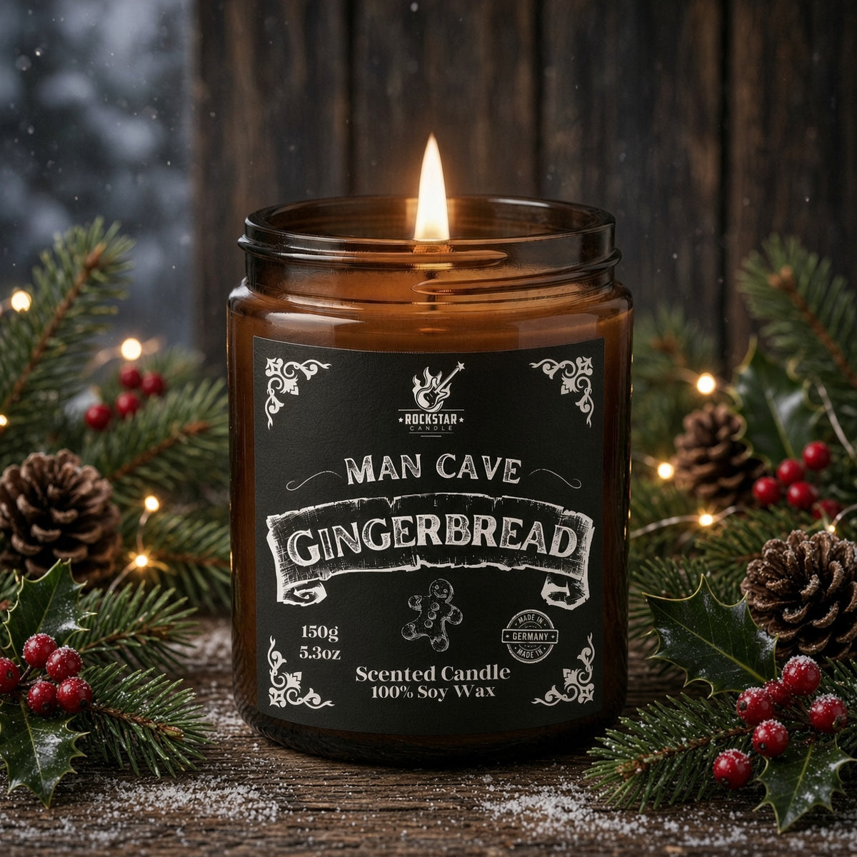 Man Cave GINGERBREAD Duftkerze für Männer LIMITED EDITION