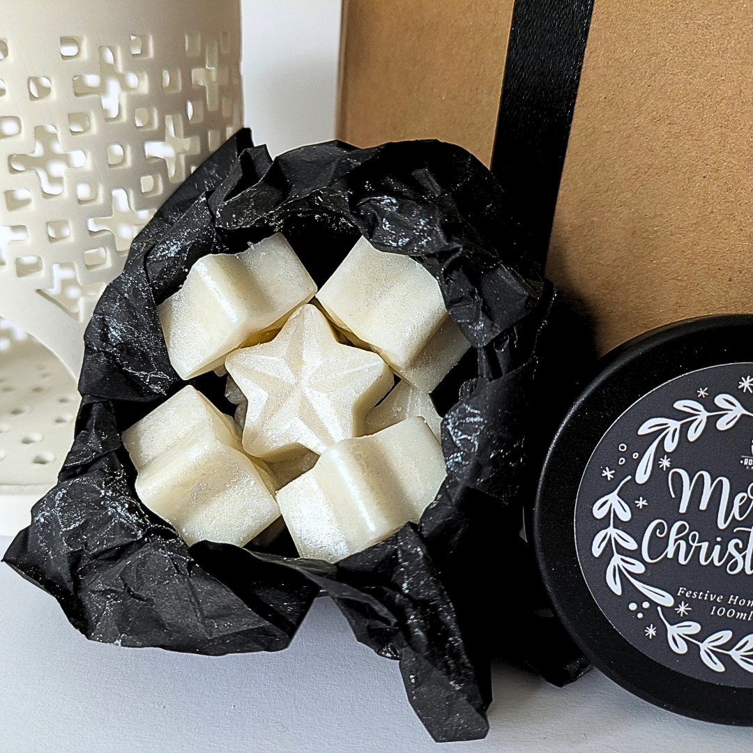 Geschenkset Duftlampe und Duftwachs Weihnachtsdüfte Detailfoto