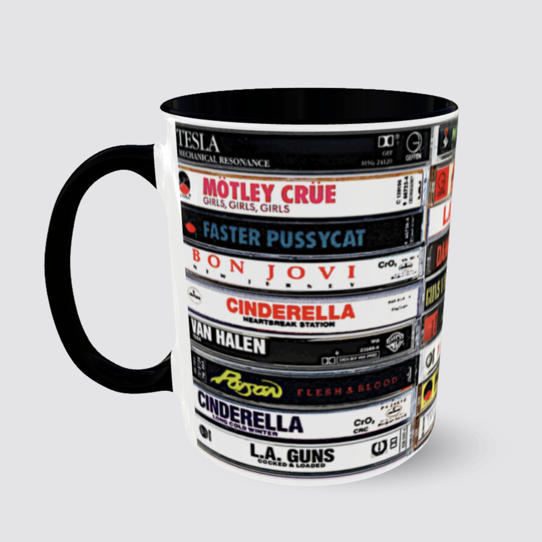 Coffee Tea Mug 80ies ROCK TAPES