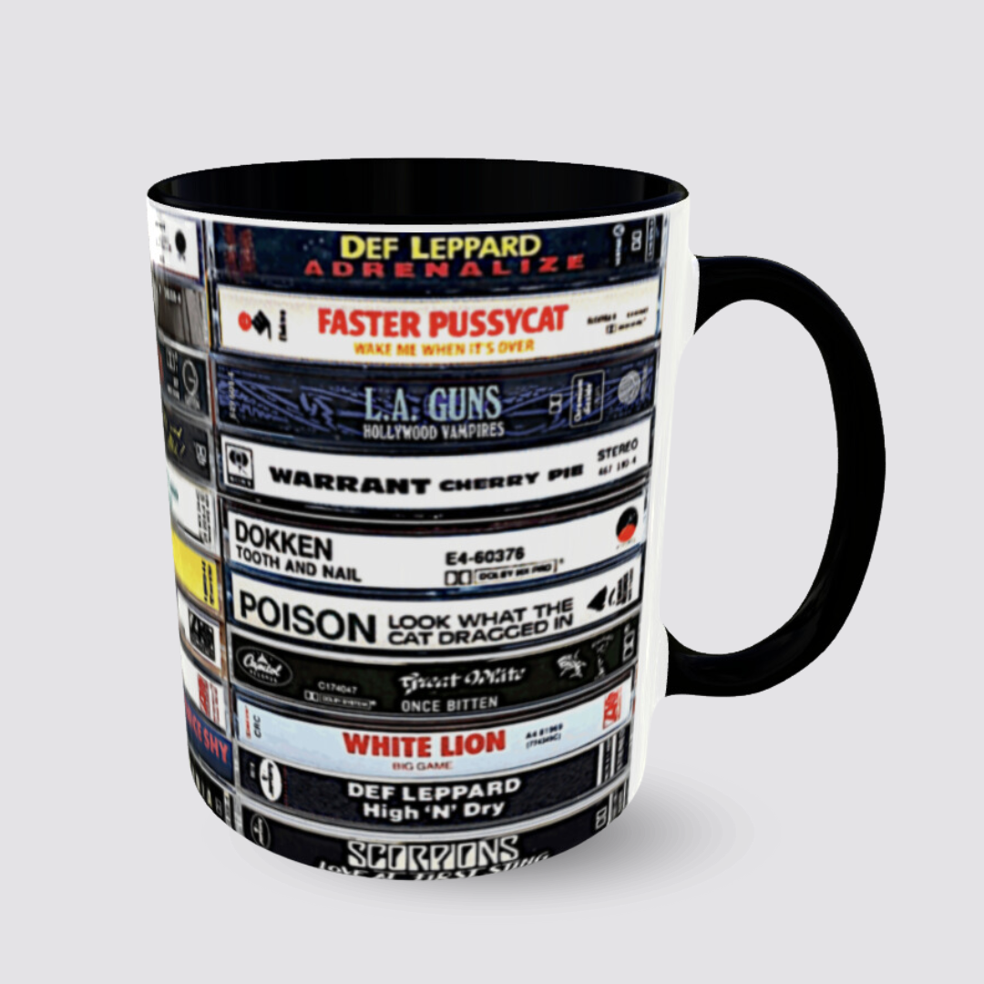 Coffee Tea Mug 80ies ROCK TAPES