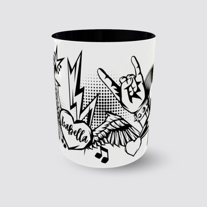 Tasse Rock on personalisierbar von vorne