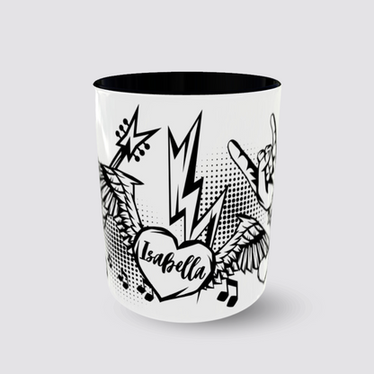 Tasse Rock on personalisierbar Detailfoto Name 