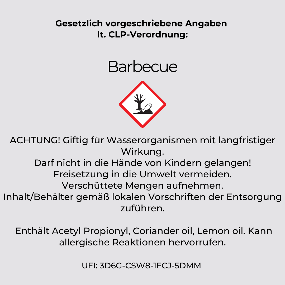 CLP Verordnung Man Cave Kerze Barbecue Speck