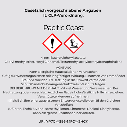 Gesetzliche CLP Angaben Pacific Coast Diffuser