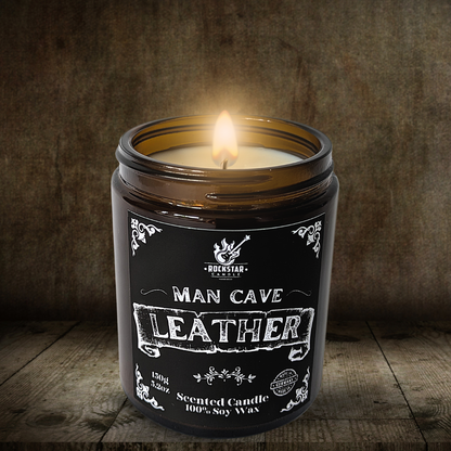 Man Cave LEATHER Men`s Scented Candle