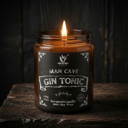 Man Cave Gin Tonic Kerze für Männer rustikal