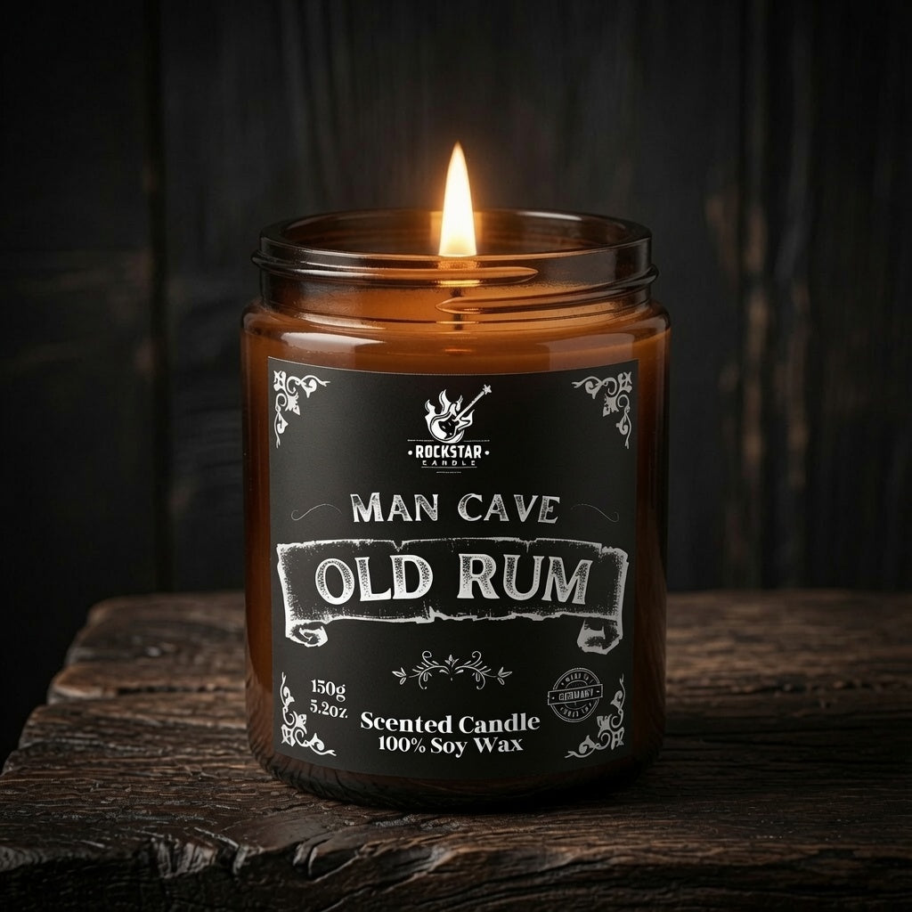Man Cave Kerze für Männer Old Rum rustikal