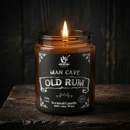Man Cave Kerze für Männer Old Rum rustikal