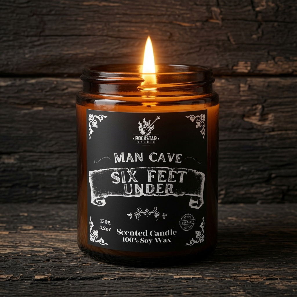 Man Cave Six Feet Under feuchte Erde Kerze für Männer