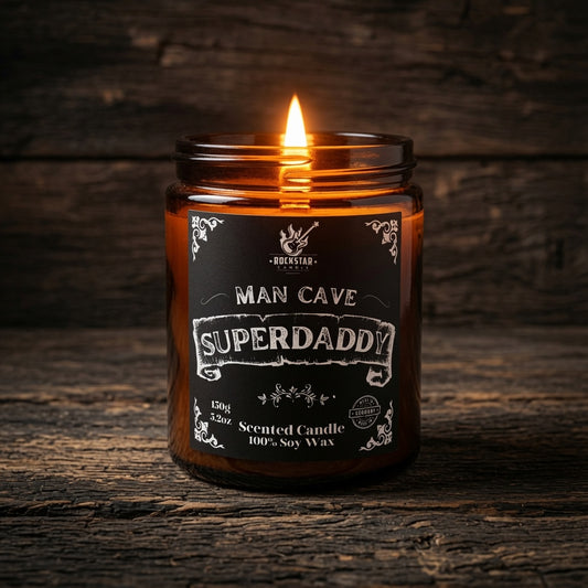 Man Cave Superdaddy Männerkerze Babypuder Duft