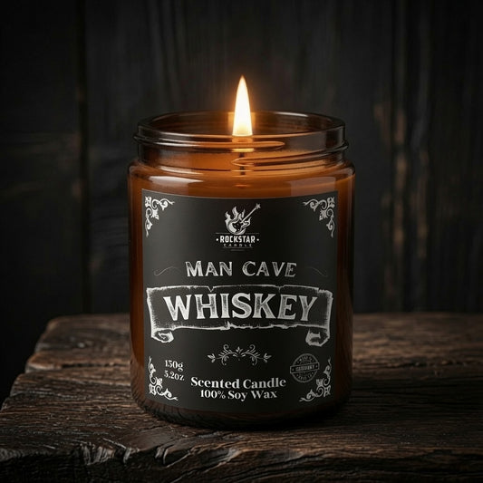 Man Cave Whiskey Kerze für Männer rustikal