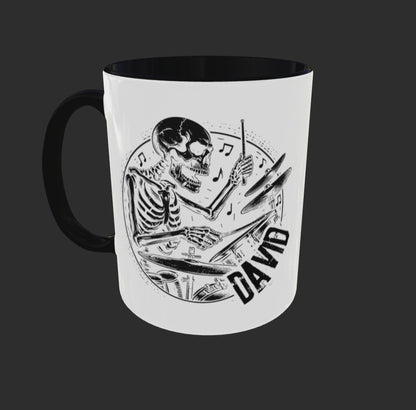 Tasse Skelett Schlagzeuger personalisierbar Produktvideo