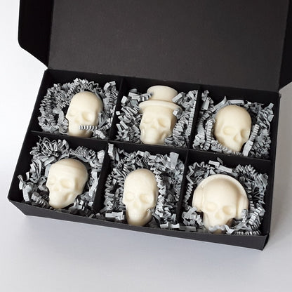 6 pcs Skull Wax Melts in Gift Box