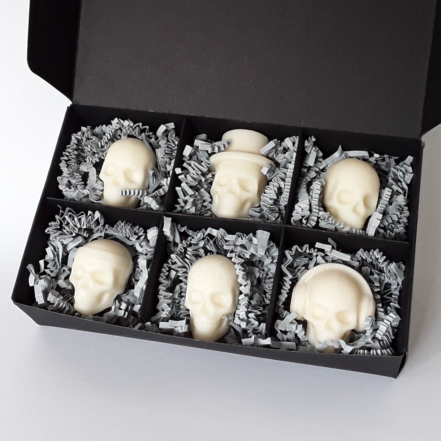 wax melts totenkopf geschenkbox detail box offen