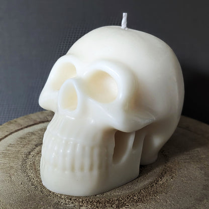 SKULL Soy Wax Candle white