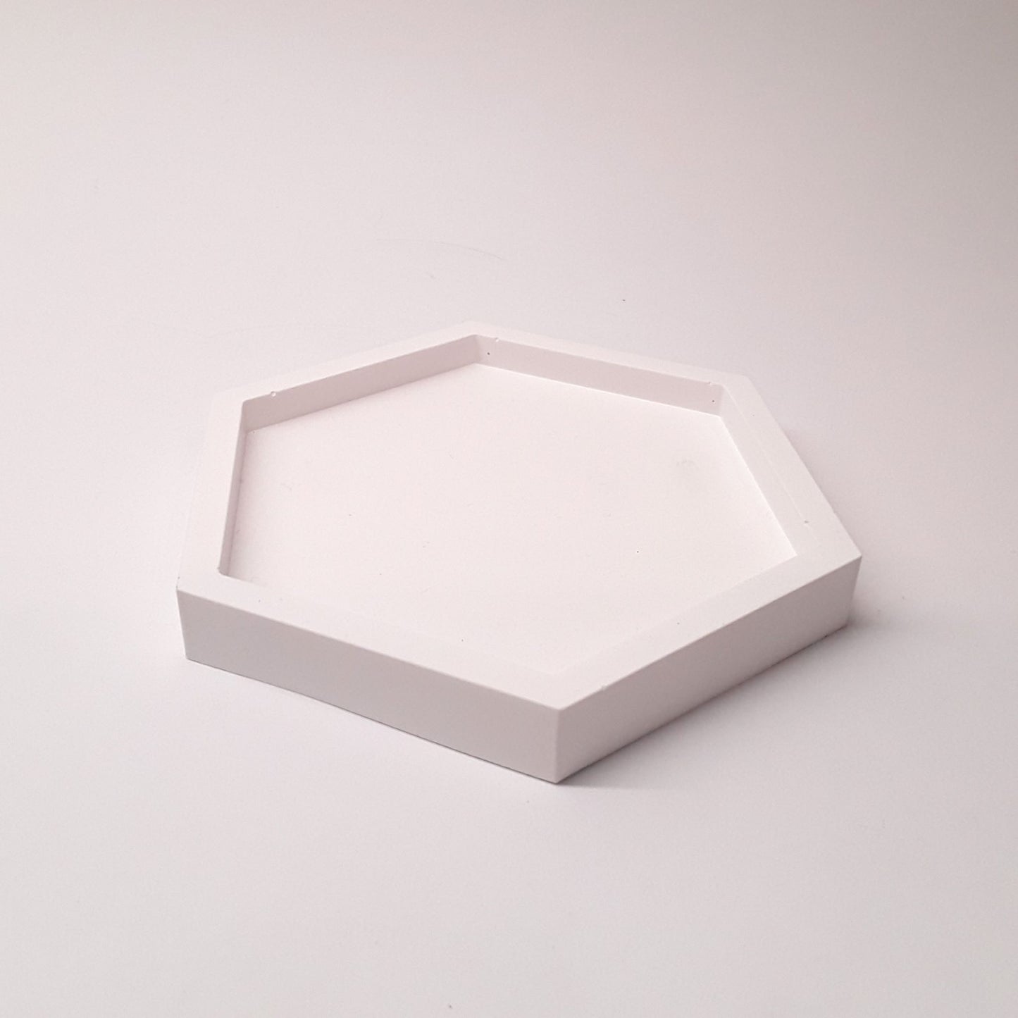 Hexagon Untersetzer weiß von vorne