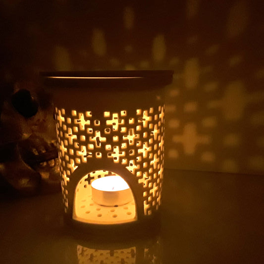 Duftlampe mit brennendem Teelicht Geschenkset Weihnachten